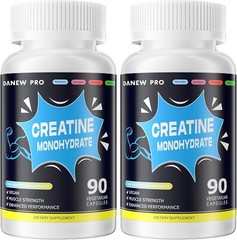 Creatine Monohydrate 2500mg Per Serving, 180 Capsules – Gluten Free, Non-GMO-…