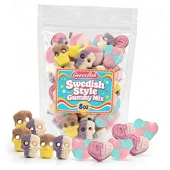 Sour Gummy Candy Mix – Geeoollah – Swedish Style Vegan Gelatin Free Skulls