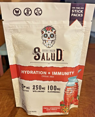 Salud Hydration + Immunity Strawberry Agua Fresca 15 on the go Stick Packs