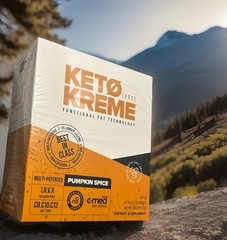 PRUVIT KETO KREME Coffee Kreme PUMPKIN SPICE box of 20 packs.