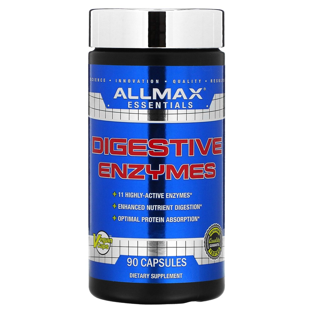 ALLMAX Nutrition Digestive Enzymes Protein Optimizer 90 Capsules GMP Quality