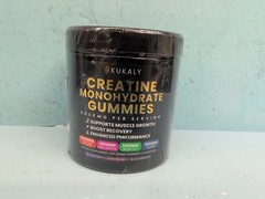 Kukaly Creatine Monohydrate Gummies 9000mg Sugar Free Vegan 120ct Exp 11/12/2027
