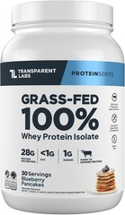Transparent Labs Grass-Fed Whey Protein Isolate – Naturally Flavored, Gluten Fre