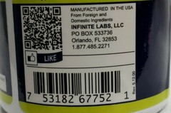 Infinite Labs – ALPHA LIPOIC ACID – 60 Tablets – Expire 4/2025