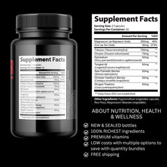 Red Bear- Bodybuilding & Men’s Health Support- 4 Bottles- 360 Capsules