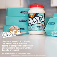 GHOST Whey Protein Powder, Cinnabon 2LB, 25G of Protein Cinnamon Roll Flavo…