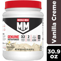 (2 Pack) Muscle Milk Genuine Protein Powder, Vanilla, 32g Protein, 1.9lb, 30.9oz