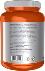 NOW Sports Nutrition, Egg White Protein, 20 G with Bcaas, Creamy Vanilla Powder,