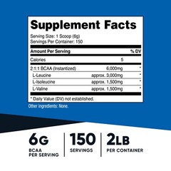 Nutricost BCAA Powder (Unflavored) 150 Servings – Branched Chain Amino Acids
