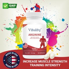 Nitric Oxide L-Arginin 3150mg Pre Workout + Testosteron Booster, Men’s Health