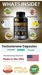 Test Booster Max 1200 Mg Made In USA Trust Pilot Approved 60 Capsules