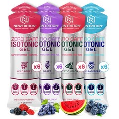 NewTrition Isotonic Energy Gel Variety Pack 50ml 20g Carbs Running Cycling Fuel