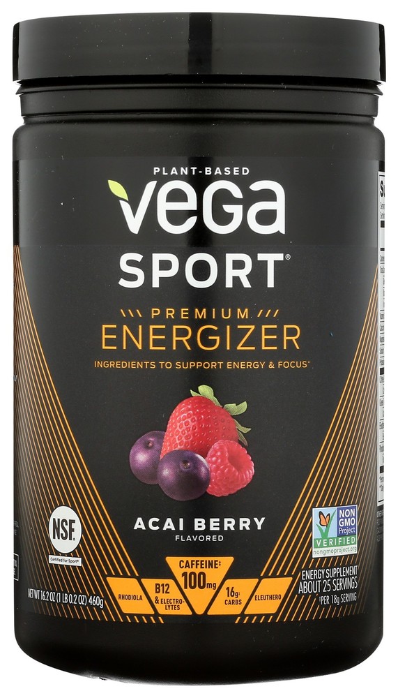 Vega Sport Acai Berry Premium Energy Supplement 16.2 Oz Sports Tea 1 Pack