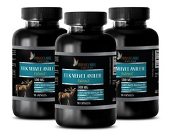 Pure IGF Deer Antler – Elk Velvet Antler 500mg (270 Capsules, 3 Bottles)