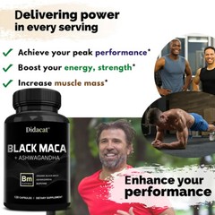 Maca Extract – Testosteron Booster Monster Test for Men 30 to 120 Capsules