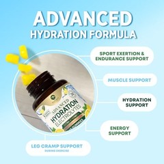 Hydration Electrolyte Gummies – Daily Liquid Replenisher 60 Count (Pack of 1)
