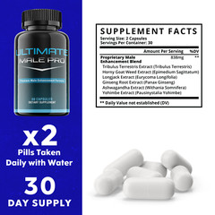 (5 Pack) Ultimate Male Pro, Ultimate Male Performance Supplement (300 Capsules)