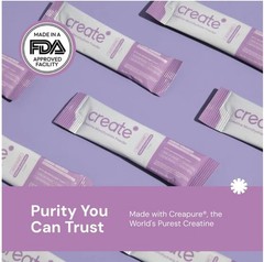 Creatine Mixed Berry-Create Creatine Monohydrate Powder 30 Packets Exp 8/27