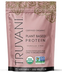 1/27 Truvani Vegan Pea Protein Powder | Vanilla Chai | 20g Protein | 20 Serv