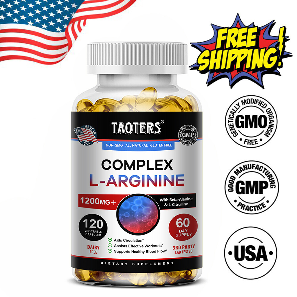 L-Arginin Complex Nitric Oxide, Testosteron Booster, Men’s Health Support