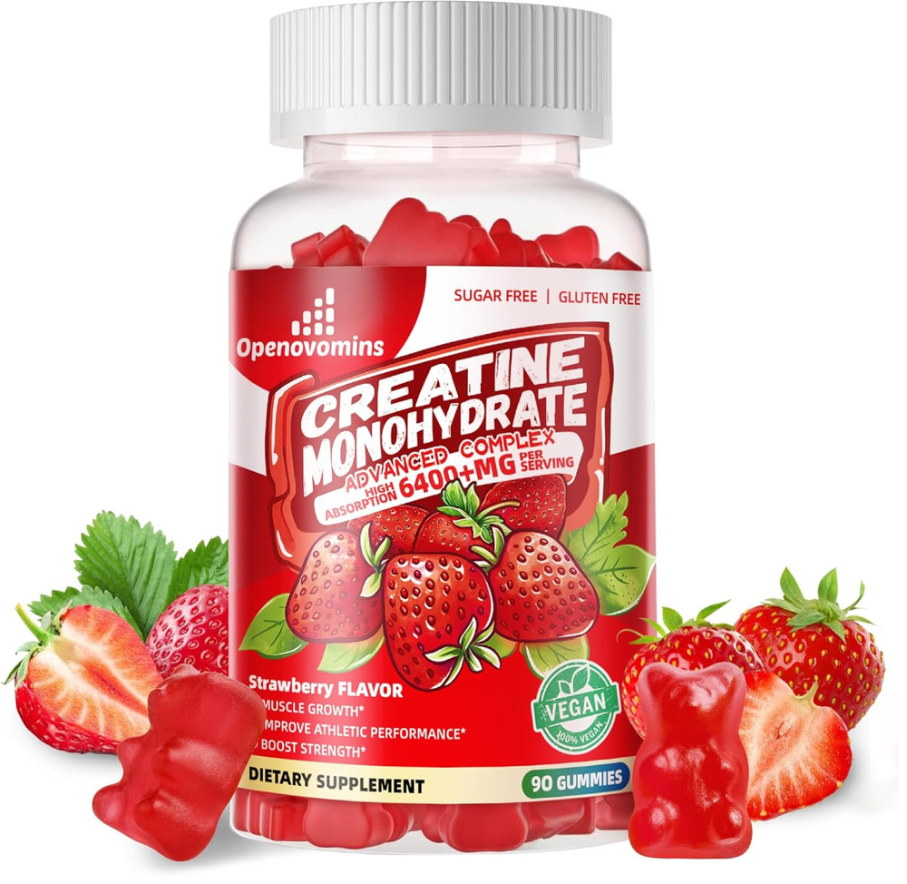 Creatine Monohydrate Gummies Complex for Men & Women -Advanced Formula W/L-Tauri