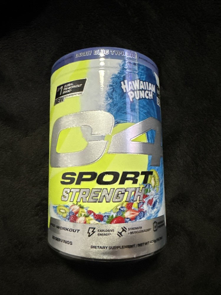 C4 Sport Strength, Pre-Workout, Hawaiian Punch®, Berry Blue Typhoon, 14.3 oz