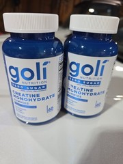 4 Goli Creatine Monohydrate Gummies 60 Count Lot of 2 Zero Sugar EXP 10/2027