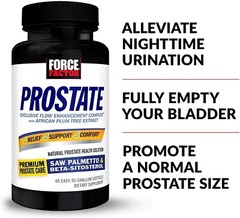 Force Factor Prostate Support Formula with African Plum Tree 60 Softgels New