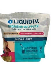 Liquid I.V Hydration Sugar-Free Peach+Rasperry 25 Sticks EXP 01/2028