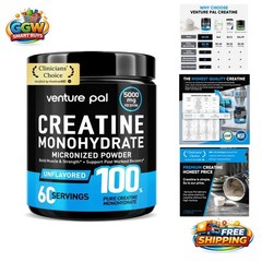 100% Pure Micronized Creatine Monohydrate Powder – 5g Unflavored – & Keto