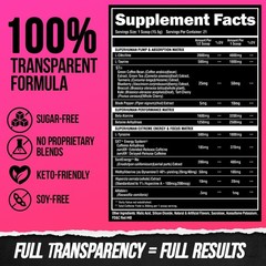 Extreme High Stim Pre Workout Powder – Beta Alanine, L-Taurine, 356mg Caffeine,