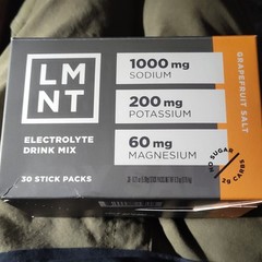 LMNT Grapefruit Salt Electrolyte Drink Mix Zero Sugar 30 Stick Packs 6g