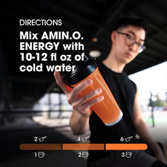 Amino Energy Powder plus Hydration, with BCAA, Electrolytes, and Caffeine, Tang