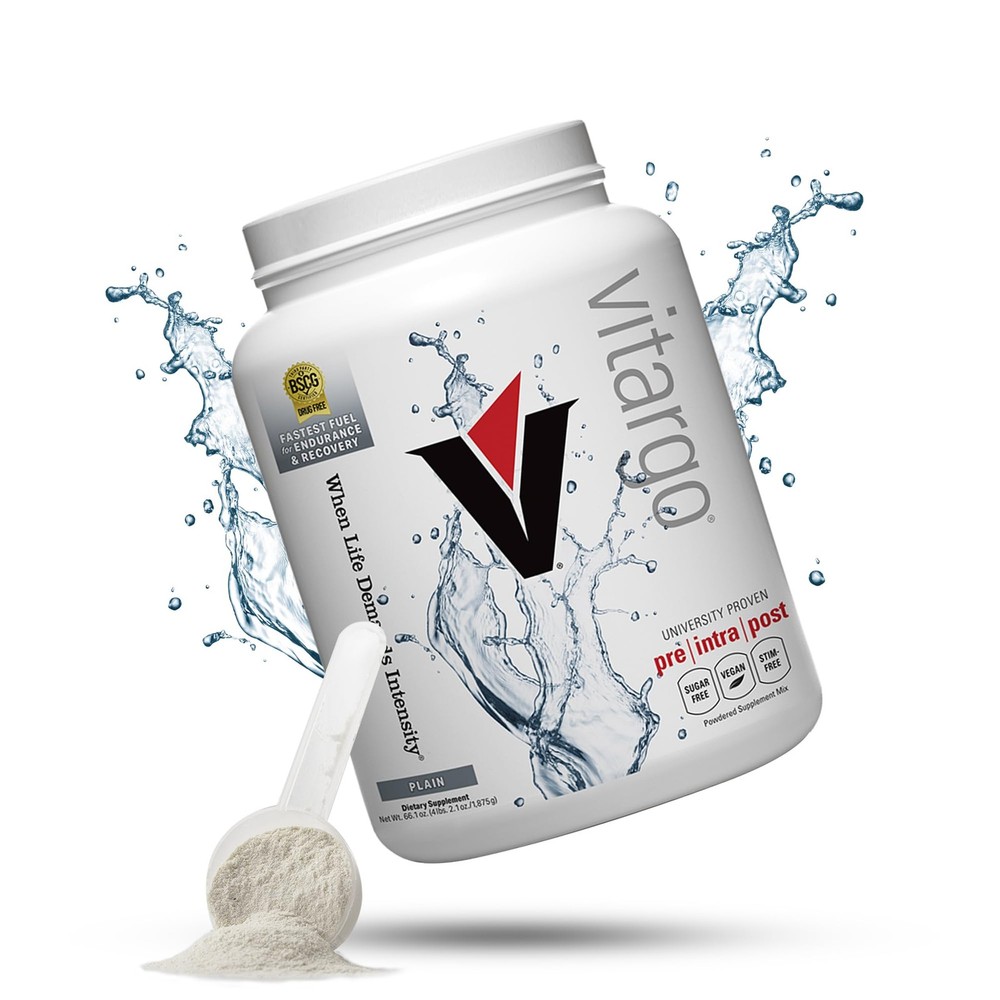 Vitargo Carbohydrate Powder, 2X Faster Absorbing, 4.4 LB Plain, Pre, Intra & …