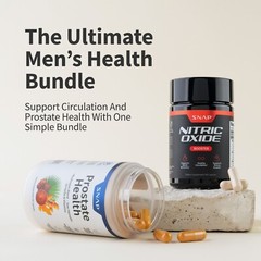 SNAP Prostate + Nitric Oxide Booster Saw Palmetto L-Arginine L-Citrulline 2 PACK