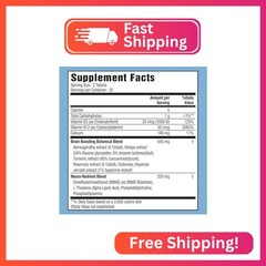 Applied Nutrition Healthy Brain All-Day Focus – 50 Tablets – Powerful 3-in-1 Bra