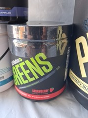 Sculpt Nation Goodies. Protein Vanilla, Collagen Unflavored, Greens Straberry. +