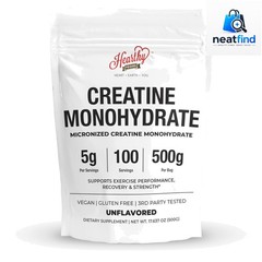 Creatine Monohydrate Micronized Powder 500G – 100 Servings, 5000mg Per Servin…