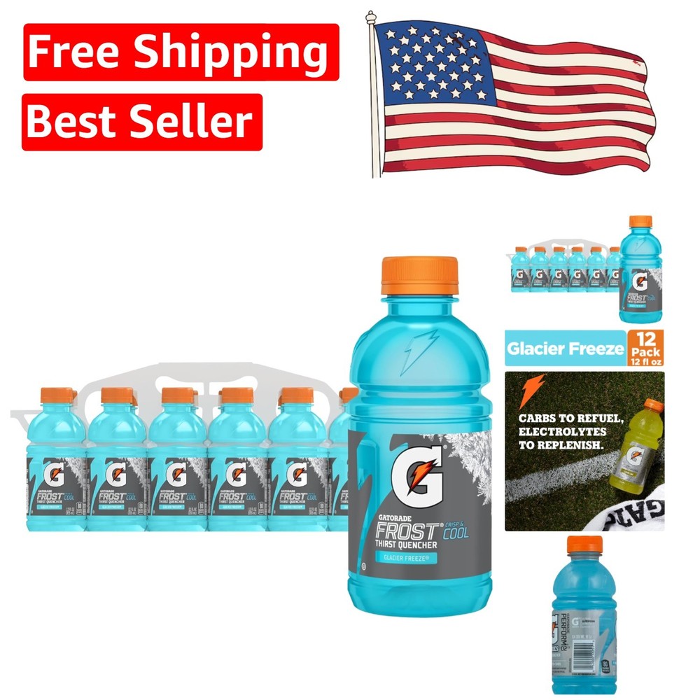 12-Pack Glacier Freeze Electrolyte Sports Drink – Hydration for Active Adults