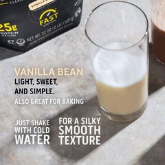 Whey Protein Powder 100% Isolate Vanilla Bean 2 lb with 5.5g BCAA 2.6g Leucine