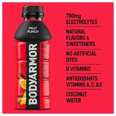 BODYARMOR Electrolyte Sports Hydration Fruit Punch Drink 16 Fl Oz