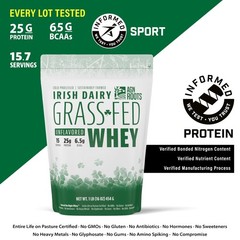AGN Roots Grass Fed Whey Protein Powder Isolate – 1 Pound (Pack of 1), Cream