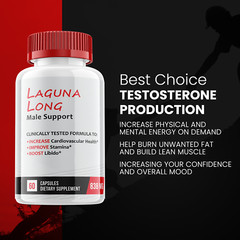 (3 Pack) Laguna Long Male Support Capsules, Mens Vitality Support (180 Capsules)