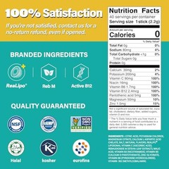 40 Sticks Low Sodium Sugar Free & 0 Calorie Electrolyte Hydration Mixed Flavor