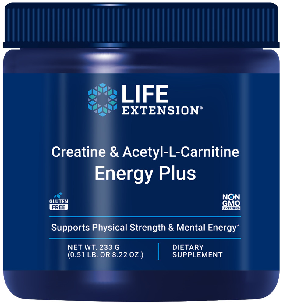 Creatine & Acetyl-L-Carnitine Energy Plus Life Extension