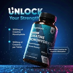 WeightWorld Creatine Monohydrate 3000mg 270 Tablets – Strength & Recovery