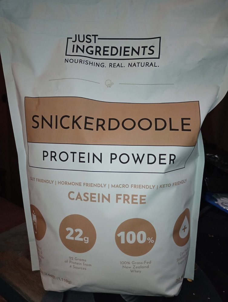 Just Ingredients Snickerdoodle Protein Powder ( 22g protein, 1110g, 30 servings)