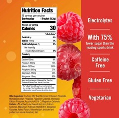 Emergen-C Hydration+ Sports Electrolyte 0.33 Ounce (Pack of 18), Raspberry