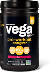 Vega Sport Pre-Workout Energizer Berry, Plant Based Pre Workout Powder