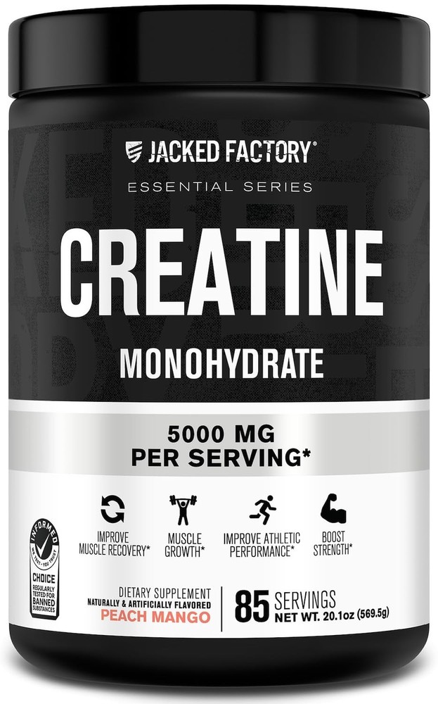 Jacked Factory Creatine Monohydrate Powder 425g – 5g 85 Servings (Pack of 1)